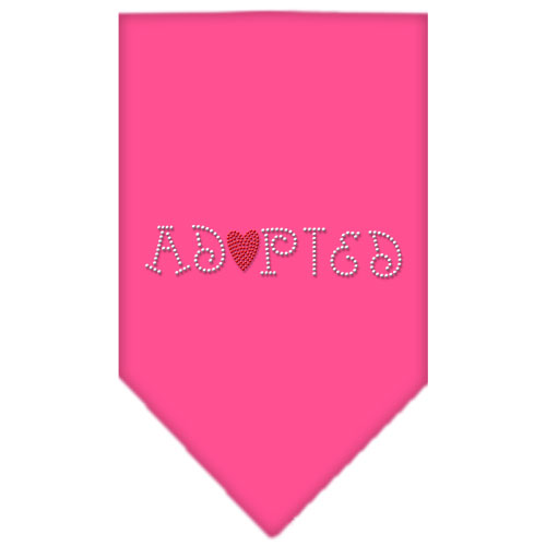 Adopted Rhinestone Bandana Bright Pink Small